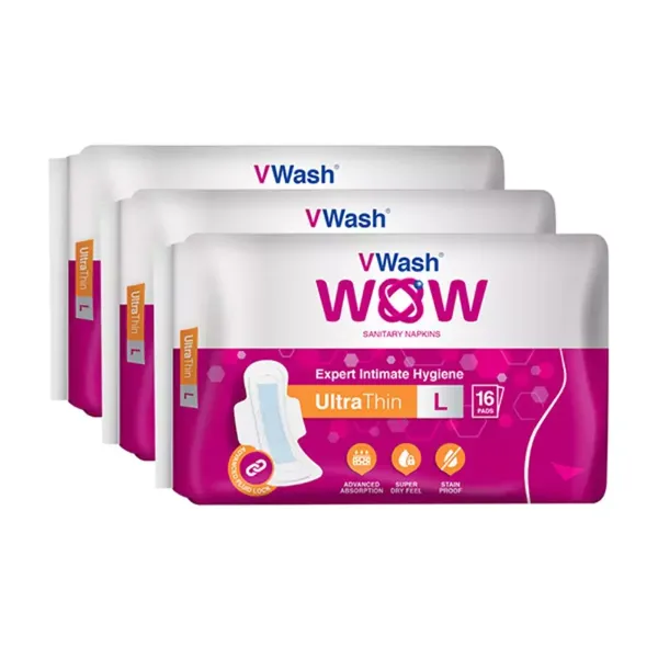 VWASH WOW SA/PADS ULTRA THIN L 16PC