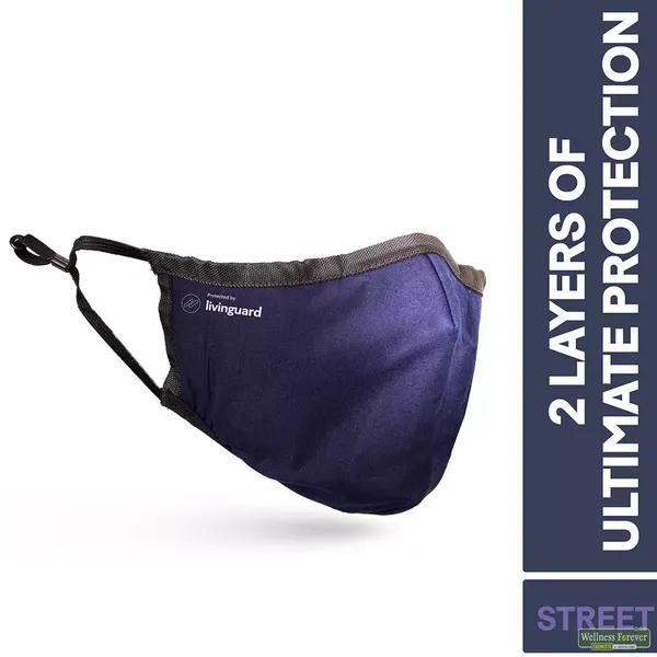 LIVINGUARD FACE MASK STREET-L BLUE 1PC