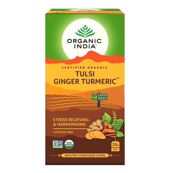 ORGANIC TEA TULSI GINGER TURMERIC 25BAGS