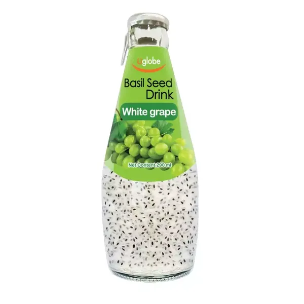 U GLOBE BASIL SEED DRINK WHITE GRAPE 300ML