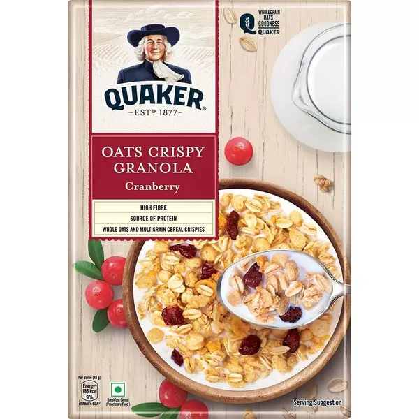 QUAKER OATS GRANOLA CRANBERRY 400GM