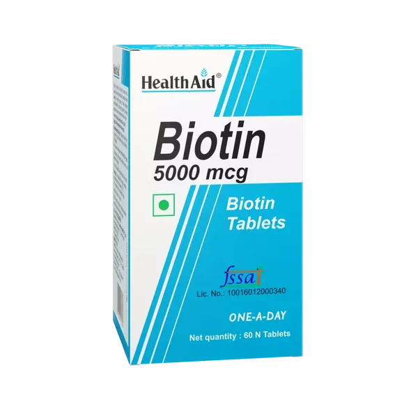 HEALTH AID BIOTIN 5000MG 60TAB