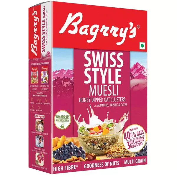 BAGR MUESLI SWISS STYLE 500GM