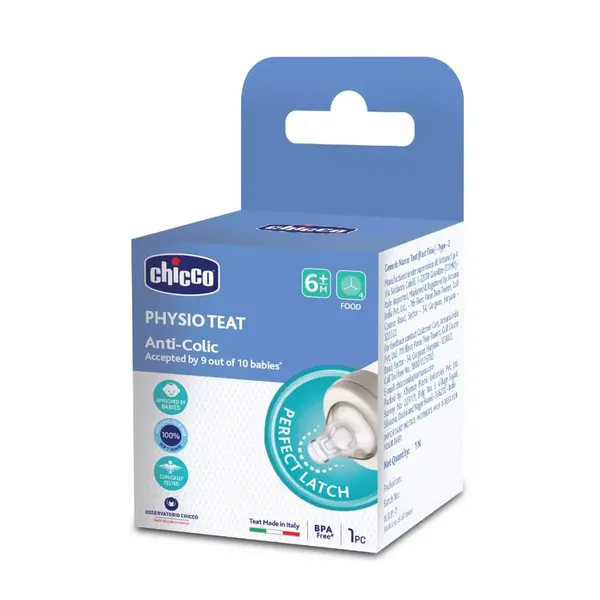 CHICCO NIPPLE TEAT SILICON 4M+ 1 PC