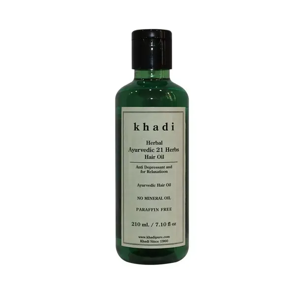 KHADI HR/OIL AYURVEDIC 21 HERBS 210ML