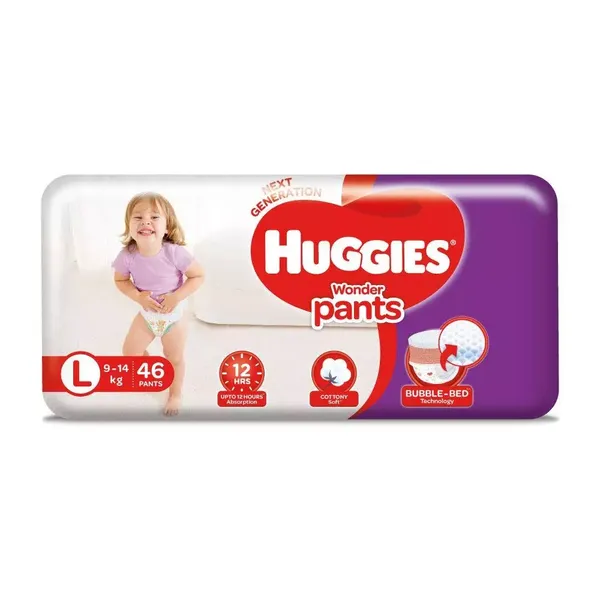 HUGG DIAP PANTS WONDER L 46PC