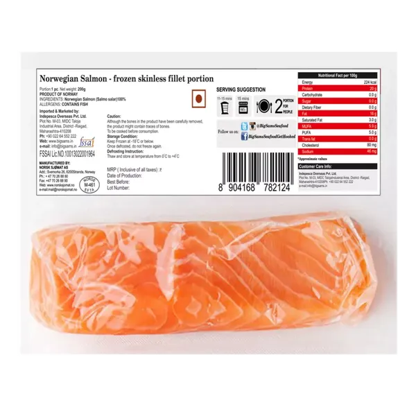 BIG SAM S?SALMON SINGLE PORTION 200GM