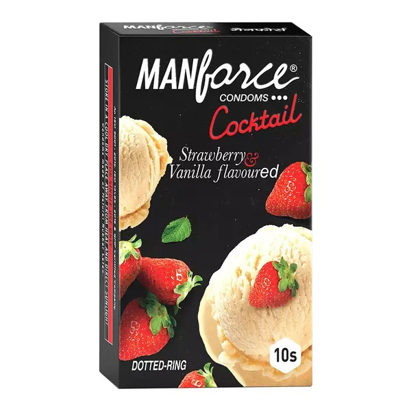 MANFORCE CONDOM STRAWBERRY/VANI 10PC