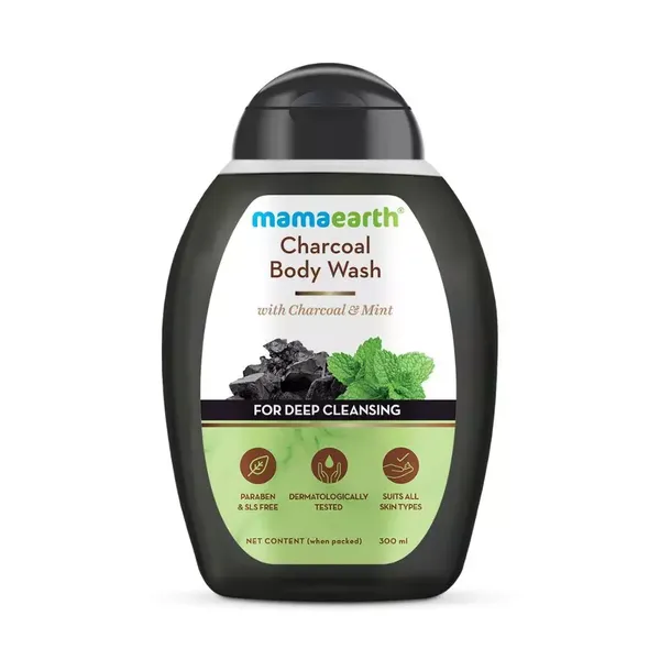 MAMAEARTH B/WASH CHARCOAL 300ML