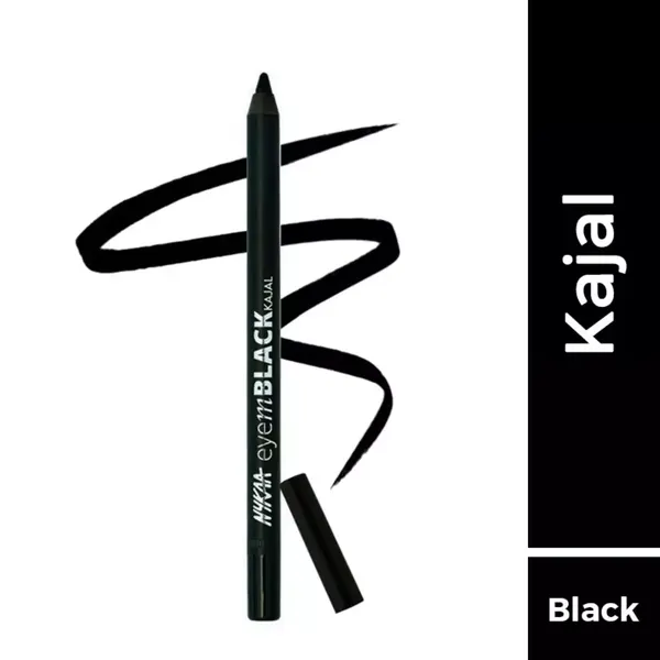 NYKAA EYEM BLACK KAJAL EYELINER WITH FREE NYKAA SHAPNER 1.2GM