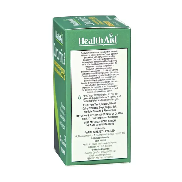 HEALTH AID CURCUMIN 3  30CAP