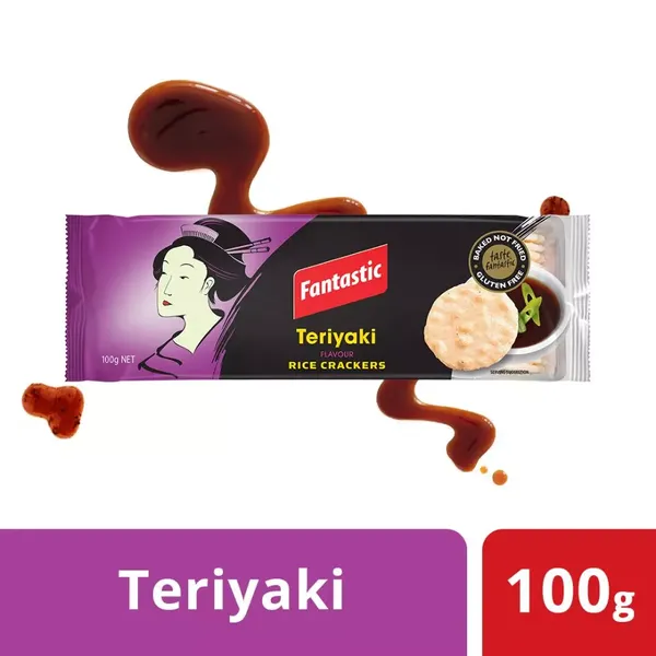 FANTASTIC TERIYAKI RICE CRACKERS 100GM