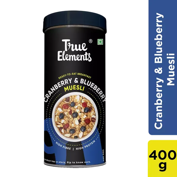 TRUE E MUESLI CRANBE/ BLUEB 400GM