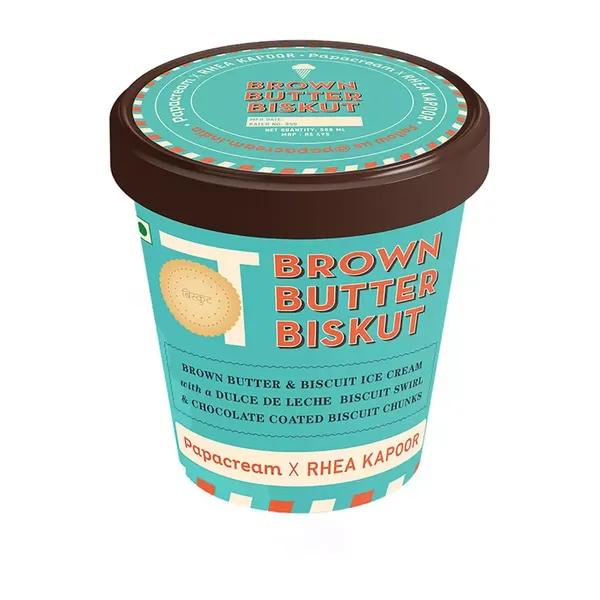 PAPACREAM I/C BROWN BUTTER BISKUT 500ML