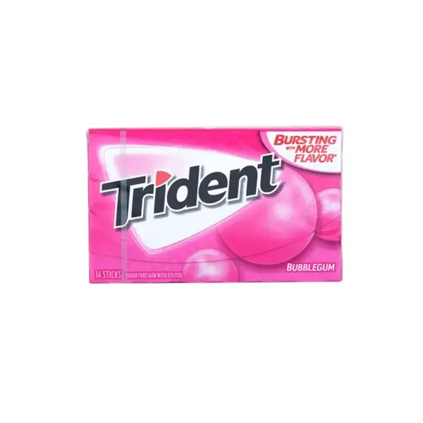 TRIDENT CHEW GUM S/F BUBBLEGUM 14PC