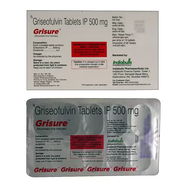 GRISURE 500MG 10TAB