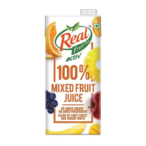 REAL JUICE ACTIVE 100% MIX FRUIT 1LTR