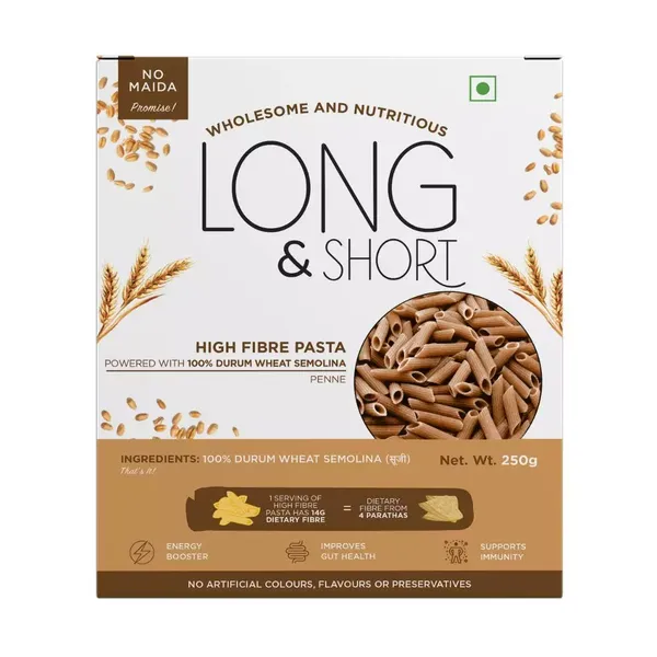 LONG N SHORT PASTA WHL WHT PENNE 250G