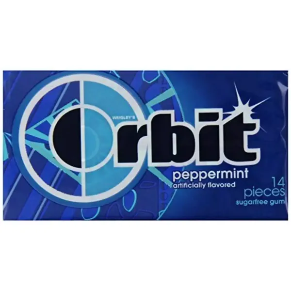 ORBIT CHEW GUM S/F PEPPERMINT 14PC