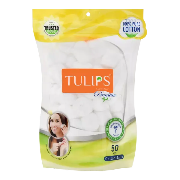 TULIPS PREMIUM COTTON BALLS 50PC