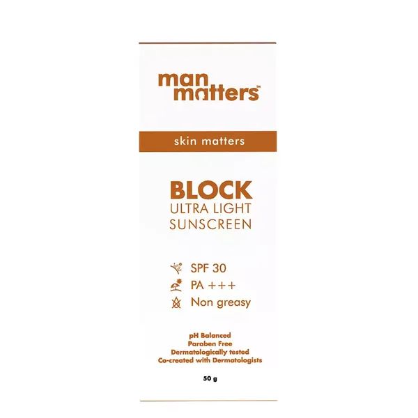 MAN MATTERS BLOCK ULTRA-LIGHT SUNSCREEN 50GM