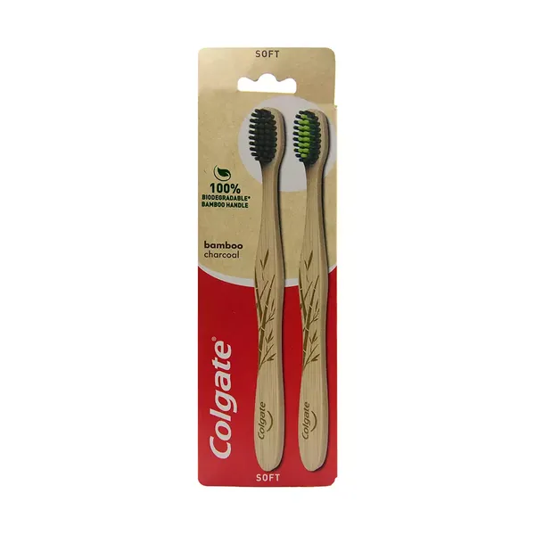 COLG T/BRUSH BAMBOO CHARCOAL 2PC