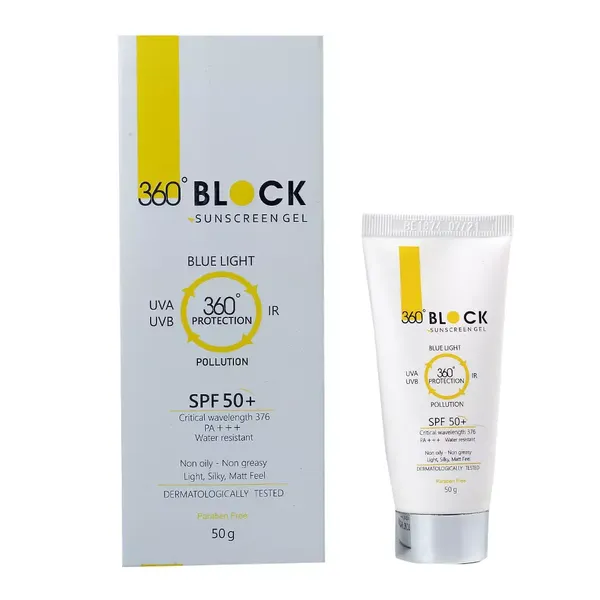 360 BLOCK SUNSCREEN SPF50+ GEL 50GM