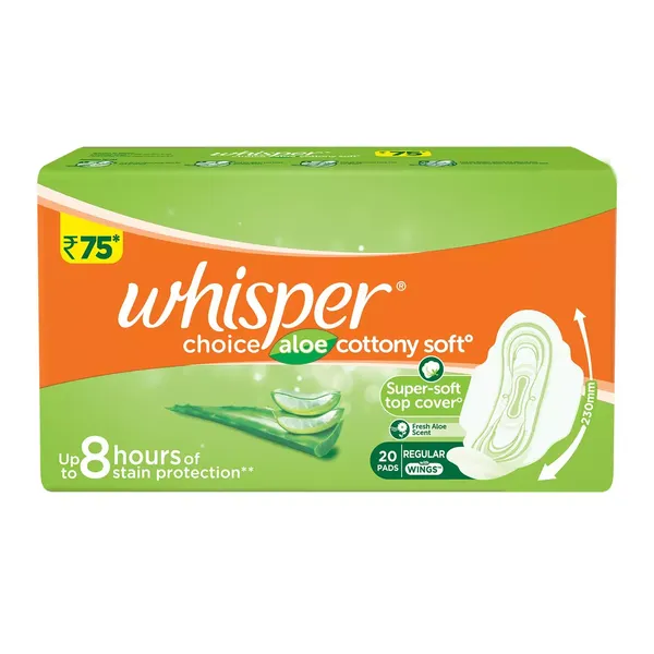 WHISPER SA/PADS CHOICE ALOEVERA 20PC