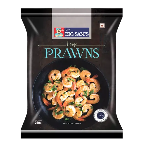 BIG SAM S PRAWNS LARGE 250GM