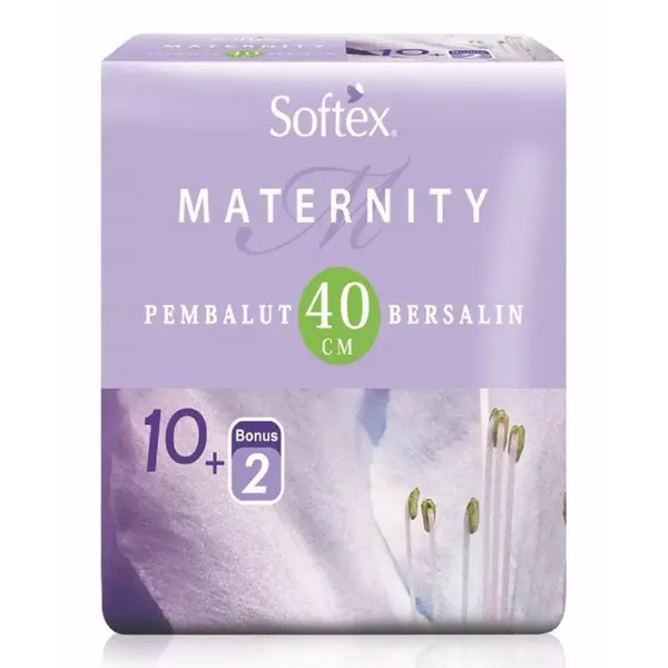 SOFTEX MATERNITY PADS 40CM 10+2PC 1PC