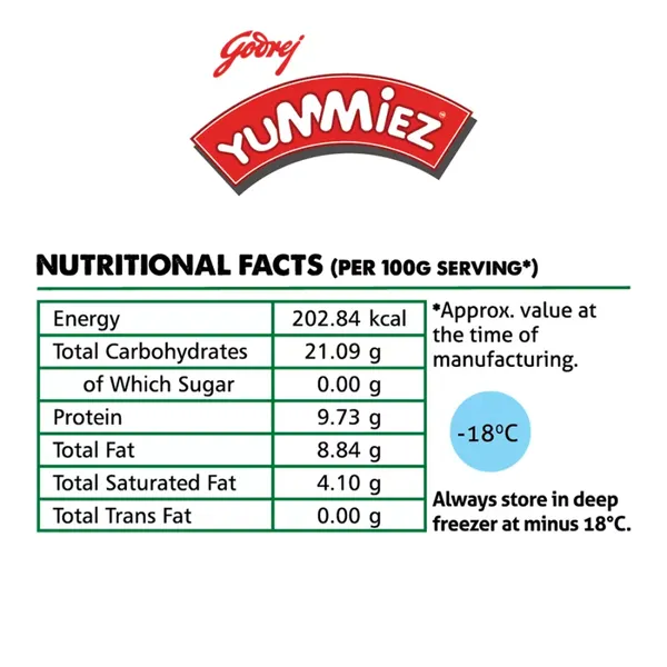 YUMMIEZ VEG BURGER PATTY MASALA 440GM