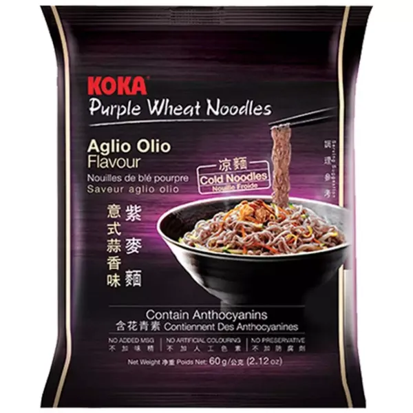 KOKA PURPLE WHEAT NOODLES AGLIO OLIO 60GM