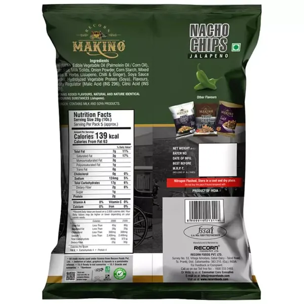 MAKINO NACHO CHIPS JALAPINO 150GM