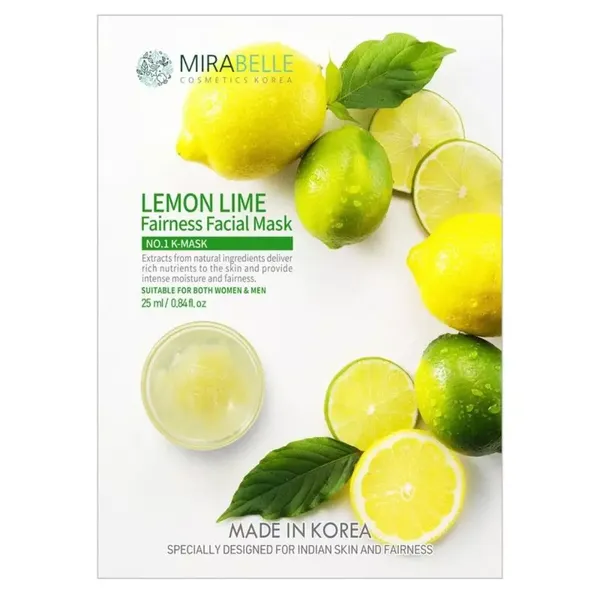 MIRABELLE KOREA F/MASK LEMON LIME FAIR 1PC