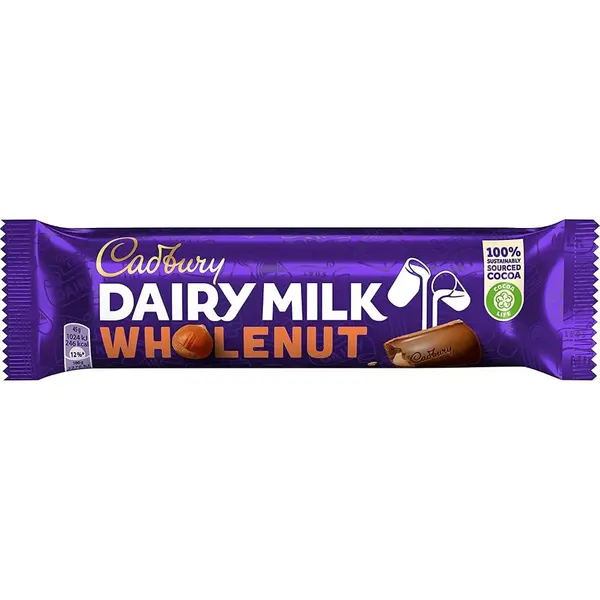 CADBURY DAIRY MILK WHOLE NUT 45G