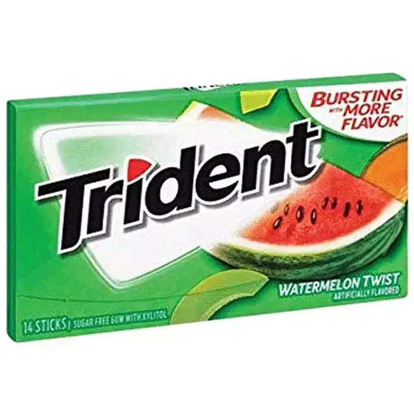 TRIDENT CHEW GUM S/F TROP TWIST 14PC