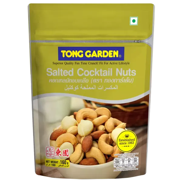 TONG COCKTAIL NUTS SALTED 185GM