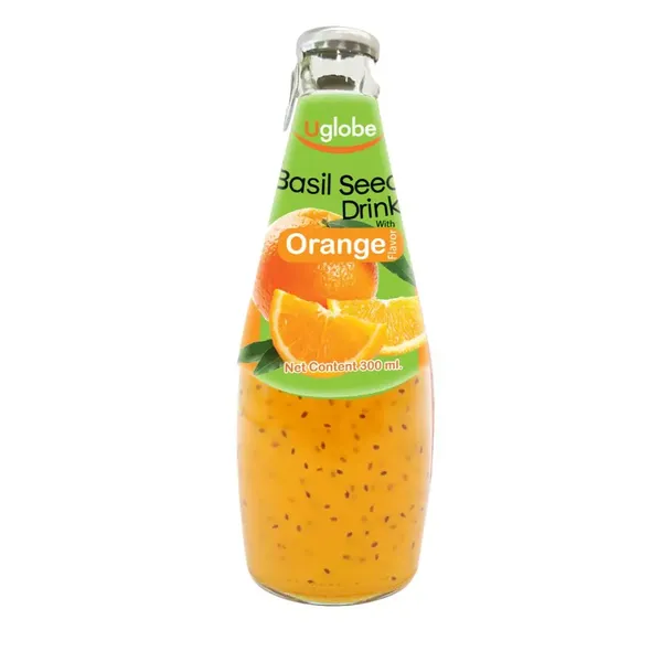 U GLOBE BASIL SEED DRINK ORANGE 300ML