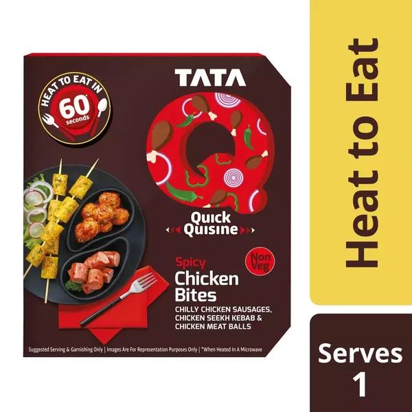 TATA Q  READY/EAT CHICKEN BITES 180GM