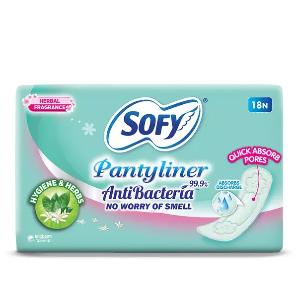 SOFY PANTYLINER ANTI BACTERIAL 18PC