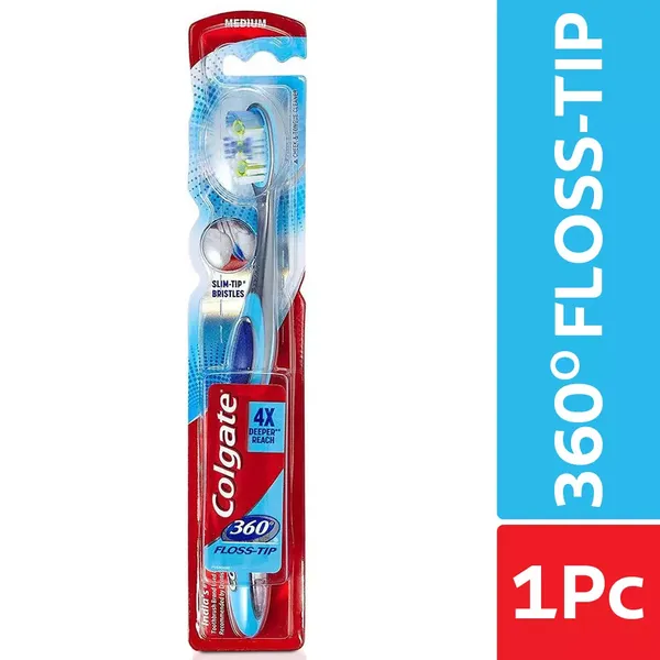 COLG T/BRUSH 360 FLOSS-TIP M 1PC