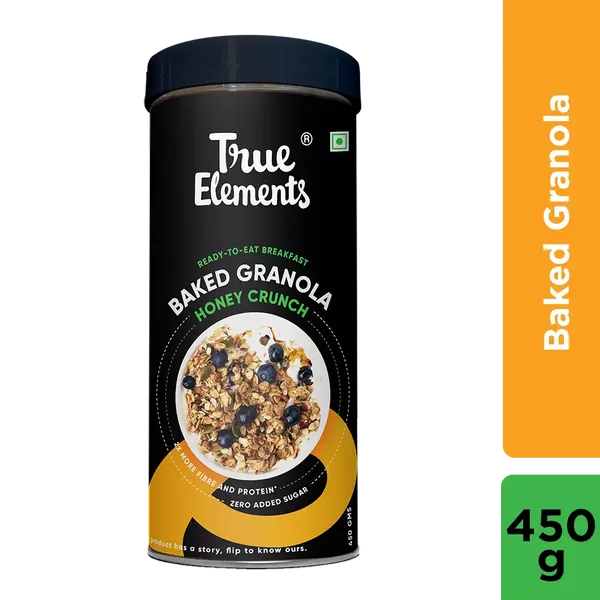 TRUE E BAKED GRANOLA HONEY CRUNCH 450GM