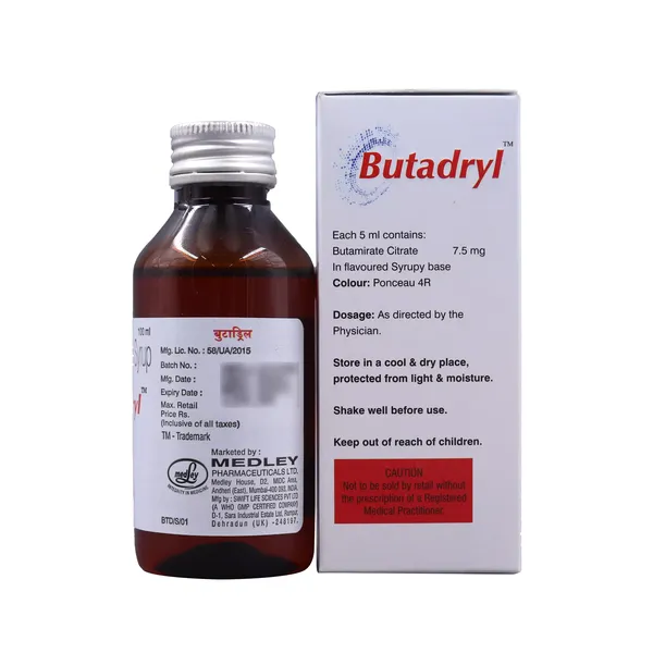 BUTADRYL STRAWBERRY FLVR SYRUP 100ML