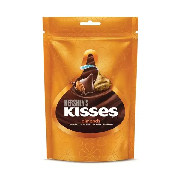 HERSHEYS CHOC KISSES ALMONDS 100.8GM