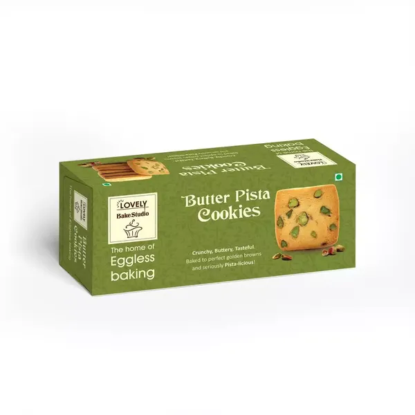 LOVELY BAKE BUTTER PISTA COOKIES 75GM