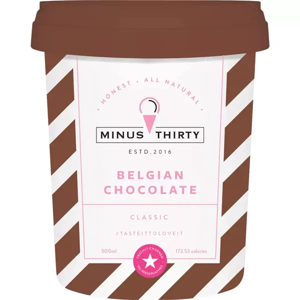 MINUS THIRTY BELGIAN CHOCOLATE 500ML