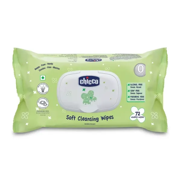 CHICCO BABY WIPES WITH FLIP 72PC