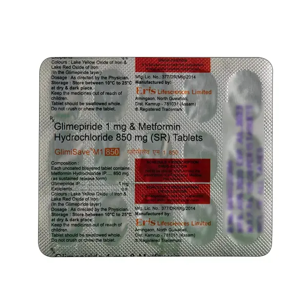 GLIMISAVE-M 1/850MG 15TAB