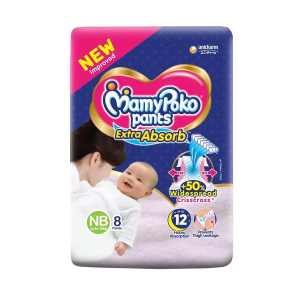 MAMY POKO DIAP PANTS NB 8PC