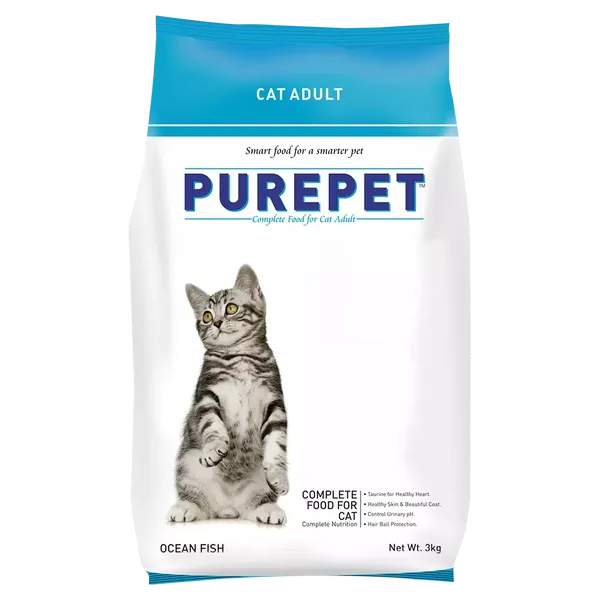 PUREPET CAT FOOD ADULT OCEAN FISH DRY 3KG